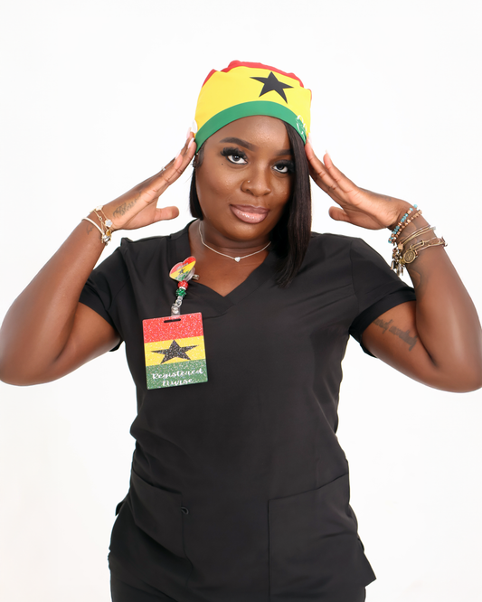 Ghana Flag Scrub Cap