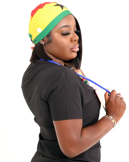 Ghana Flag Scrub Cap