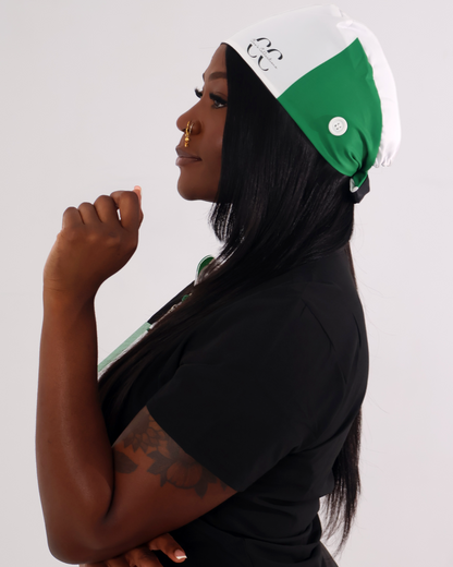 Nigeria Flag Scrub Cap